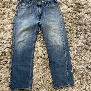 Vintage Levi's 505 Mens Size 38x30 Denim Light Wash Jeans Made In USA
